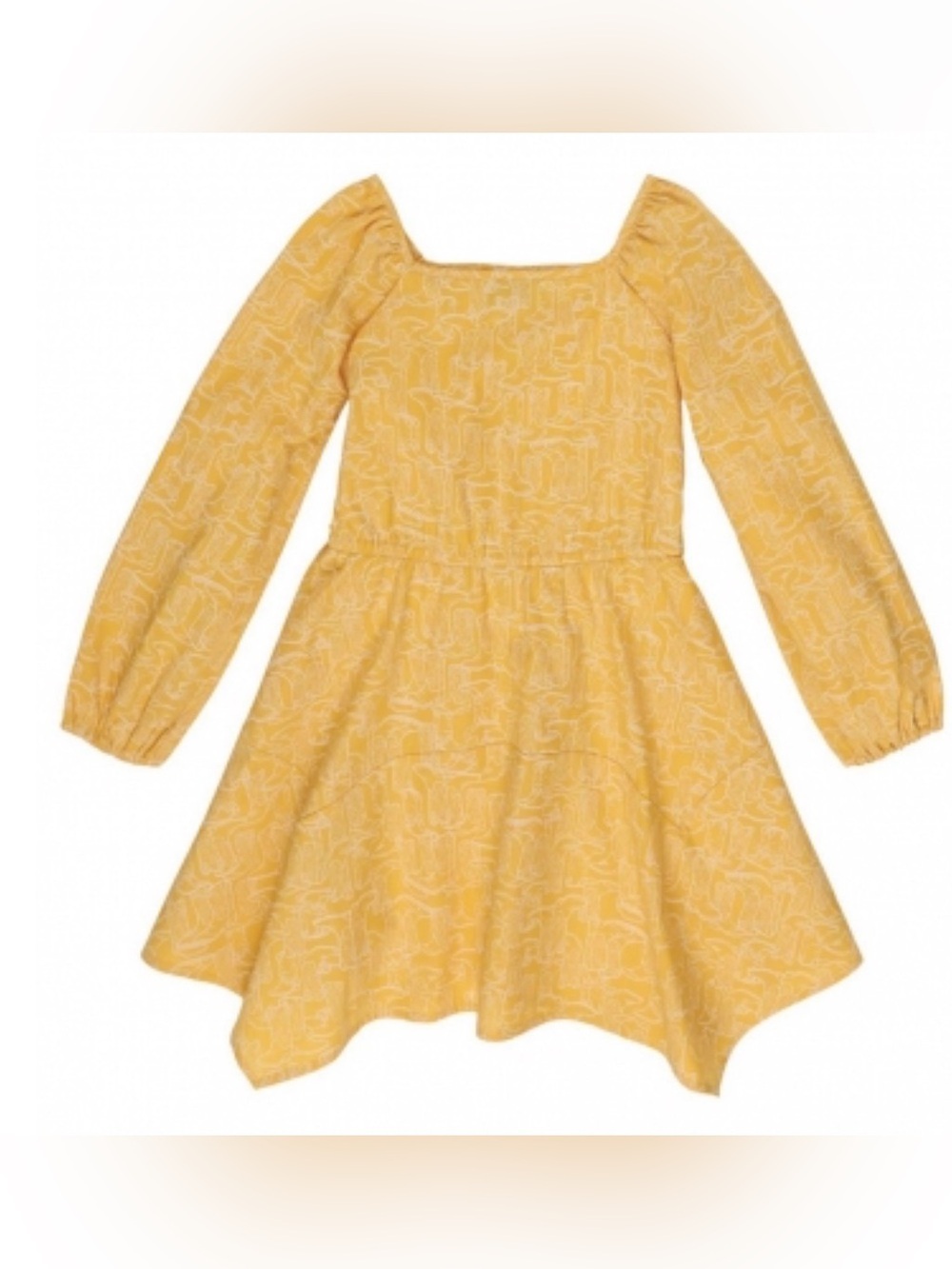 Wrangler Girls' Balloon Sleeve Boots yellow Dress size large